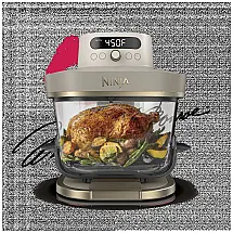Crispi Pro 6-in-1 Glass Air Fryer in Stone and Gold