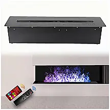 Lareira Elétrica 3D Vapor d'Água Sxysgf 8 Cores Chamas Dinâmicas Recessível ou Autônoma Controle Remoto App Timer 200cm Aço Inoxidável