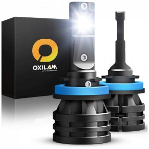 Lâmpadas Automotiva Para Farol H8 H11 Tamanho Mini 10.000 lm 6000K Branco Frio 12V e 24V