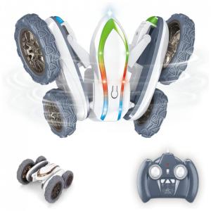 Vivdsmt Carrinho de Controle Remoto, 4WD 2.4 Ghz, 360, Branco