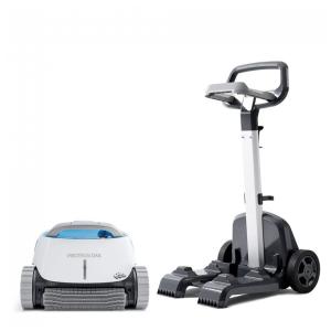Robô Aspirador de Piscina com Cabo e Carrinho de Transporte, para Piscinas de 15 Metros, 110V, Dolphin Proteus DX4, Branco