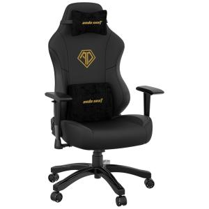 Phantom 3 Cadeira Gamer Giratória e Reclinável em Couro Sintético, ANDA SEAT AD18Y 06 B PVC B01, Preto