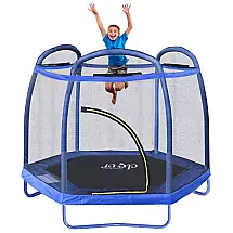 Cama Elastica Infantil com Diâmetro e Rede de Proteção para até 70 kg, ., CLEVR CRS805407, Azul