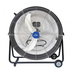 Ventilador Industrial de Tambor iLIVING 76 cm Preto, Alta Velocidade 8300 CFM, 3 Velocidades, Voltagem 110V