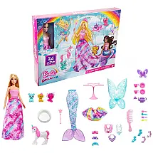Caixa Surpresa Barbie Dreamtopia Fairytale com Boneca Barbie e 24 Acessórios Surpresa, HGM66