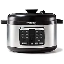 Panela de Pressão Programável 6 Litros com Painel de Controle, 110V 1000W, Crock Pot, Prata