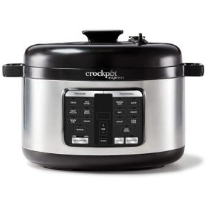 Panela de Pressão Programável 6 Litros com Painel de Controle, 110V 1000W, Crock Pot, Prata