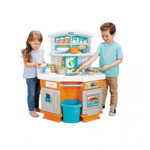 Cozinha Infantil com Sons Reais de Cozinha e Acessórios para Crianças a Partir de 3 Anos, LITTLE TIKES 652868, Laranja