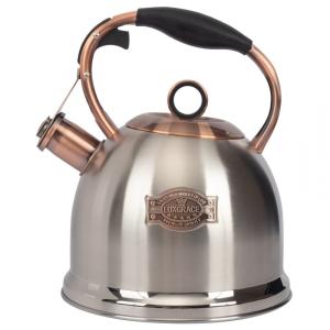 Chaleira de Chá 3L em Aço Inoxidável com Apito, LUXGRACE T12 Silver RW, Prateado