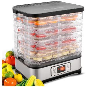 Desidratador de Alimentos, 7 Bandejas, 110v, HAUTURE, Prateado
