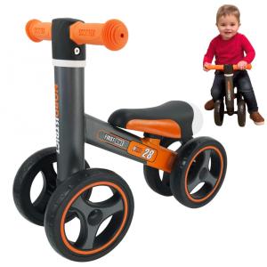 Bicicleta sem Pedal Infantil com 4 Rodas para Crianças de 1 a 4 Anos, NORDISTRICT, Laranja