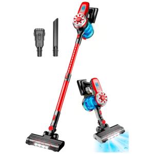 Aspirador de Pó Multifuncional sem Fio com Acessórios Ideal para Pets, 160W, 110v, OKP X100, Vermelho