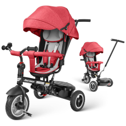 Triciclo Infantil para Passeio com Assento Ajustável 8 Estágios, Idade Recomendada 1 a 6 Anos, BESREY, Vermelho