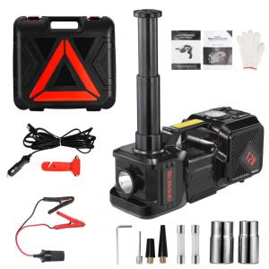 Macaco Elétrico BENYAN de 5 Toneladas com Kit de Bomba Inflável 12V Macaco Elétrico Portátil com Luz LED para SUV