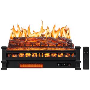 Lareira Elétrica Ecológica 26.8" 68 cm com Controle Remoto, Chamas Realistas de Cores Ajustáveis e Temporizador, 110V 1500W, Utheinteck