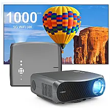 Projetor 1080Px1920P HD 4K 8000 Lumens com Bluetooth Compatível com hdmi, usb, tv stick, telefones, Projeta até 200 Polegadas