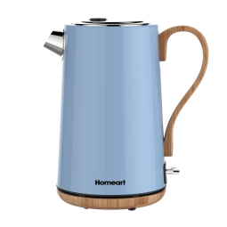 Chaleira Elétrica 1.7L em Aço Inoxidável com Desligamento Automático e Proteção Contra Fervura, 1500W, 110v, HOMEART, Azul