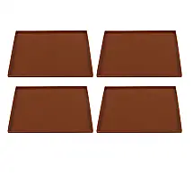 Tapetes Silicone Desidratador CLZothique Café Antiaderente com Borda 1,02 cm Kit 4 Unidades