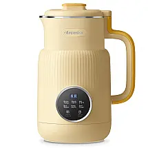 Máquina de Leite Vegetal Automática 600mL com Tela de LED e Acessórios, Arcmira, Amarela