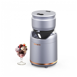 Máquina de Sorvete Elétrica Mini BRIOBITE Prata Recarregável Silenciosa BL500 550ml