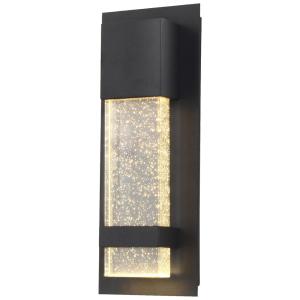Arandela Luminária Moderna Externa de Parede à prova dágua com Sensor, Base E27 9W 3000K, 1 Unidade, DALKSDCI, Preto