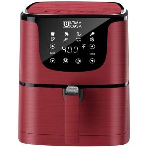 Auralto Fritadeira Elétrica AirFryer 9 em 1, Capacidade 8L, 1700W, 110V, Prata