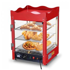 Expositor Aquecedor de Pizza WeChef 3 Andares Vermelho com Coroa Superior LED 110V 600W