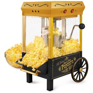 Vintage Pipoqueira Elétrica de Bancada 1.9kg em Aço Inoxidável, e Amarela, 110v, NOSTALGIA , Amarelo