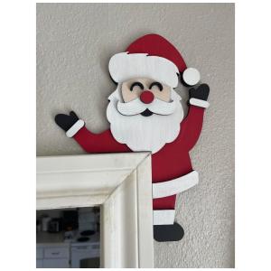 Enfeite de Porta de Natal Divertido com Boneco de Neve e Papai Noel para Decorar a Casa nas Festas, Ornamento para Festa de Natal, Sanmtang