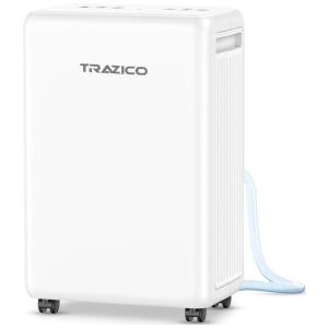 Desumidificador Trazico TZ04 30 pints para até 186 m², drenagem contínua, 3 modos de operação, tanque 1,7 L, 130W, branco