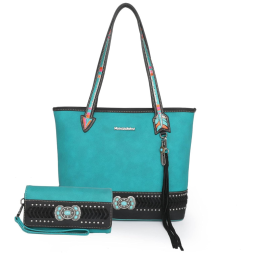 Bolsa de Ombro em Couro Sintético para Mulheres, Montana West, Azul