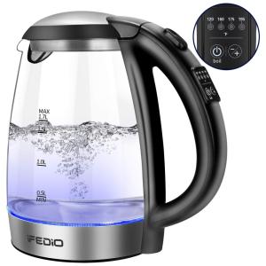 iFedio Chaleira Elétrica Capacidade 1.7L 1500W c, Desligamento Automático, sem fio