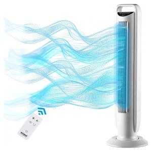 Ventilador de Torre com 5 Velocidades, Controle Remoto e Silencioso, 110V, SEVILLE CLASSICS EHF10201W, Branco