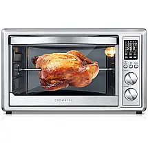 Fritadeira Elétrica AirFryer com Convecção 30L, Aço Inoxidável, 1800W, 110v, CROWNFUL CF AF30LSS 1, Prateado
