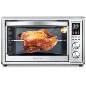 Fritadeira Elétrica AirFryer com Convecção 30L, Aço Inoxidável, 1800W, 110v, CROWNFUL CF AF30LSS 1, Prateado