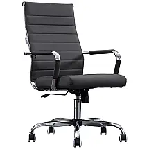Cadeira de Escritório Ergonômica Giratória com Apoio de Braços, Suporte Lombar Ajustável e Apoio de Cabeça, BOWTHY, Preto