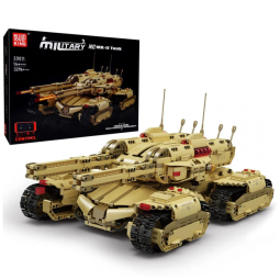 Kit de Construção Tanque Militar Mamute com 3296 Peças e Controle Remoto para Crianças e Adultos, Mould King, Marrom