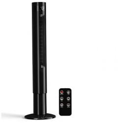 Ventilador de Torre com Controle Remoto, Temporizador de 12H e 3 Velocidades, 110V, Antarctic Star, Preto