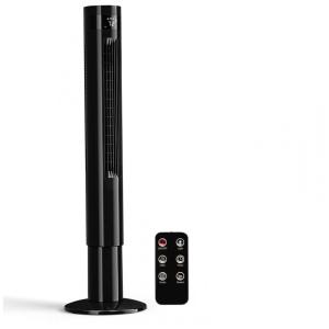 Ventilador de Torre com Controle Remoto, Temporizador de 12H e 3 Velocidades, 110V, Antarctic Star, Preto