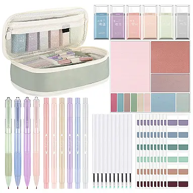 Kit escolar estético Janlaugh 38