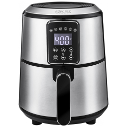 Fritadeira Elétrica AirFryer 3L de Capacidade e Painel de Controle Digital, 1200W, 110V, CRUX 17282, Prateado