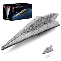 Kit de Construção Super Star Destroyer com 7588 Peças para Crianças e Adultos, Mould King, Cinza