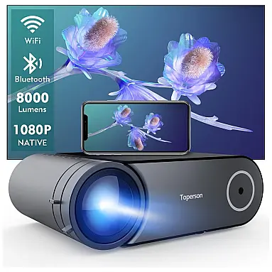 Projetor HD 1080P com Wi