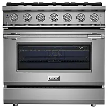 Fogão a Gás Profissional Empava EMPV-36GRX52 91 cm 6 Bocas 103.000 BTU Forno de Convecção 120V