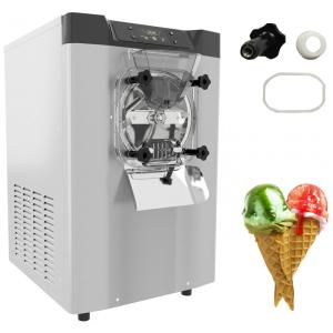 Máquina de Sorvete Profissional em Aço Inoxidável 20L por Hora com 1 Bico e Tela LCD, 110V 2000W, BZD, Prata