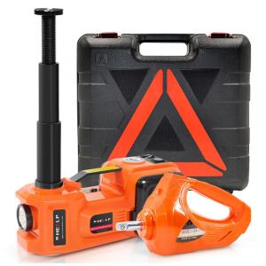 Macaco Elétrico EHEELP Kit 5Ton 12V Macaco Hidráulico Elevação Faixa 15,5~45 cm com Chave de Impacto Elétrica para Troca de Pneus de SUV