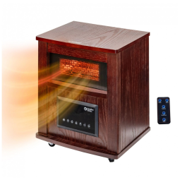 Aquecedor Elétrico com Tela LED e Controle Remoto, 1500W 110V, Comfort Zone CZ2032C, Marrom Cereja