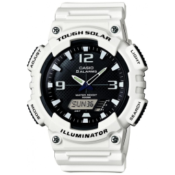 Relógio Masculino Ana Digi Carga Solar, CASIO EAW AQ S810WC 7AV, Branco