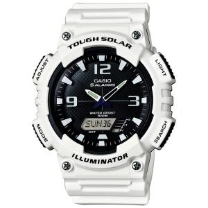 Relógio Masculino Ana Digi Carga Solar, CASIO EAW AQ S810WC 7AV, Branco