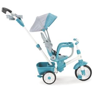 Triciclo de Passeio com 4 Estágios Proteção para Sol e Porta Objetos, LITTLE TIKES 638695C, Azul